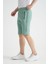 Yan Çizgi Nakış Detaylı Gizli Fermuarlı Erkek Şort 5