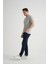 Esnek Pamuklu Standart Kalıp Minimal Logolu Siyah Erkek T-Shirt 4