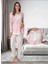 Dvina Lohusa Pijama Takımı Ekru-Pembe - 9052 1
