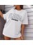 Kadın Bisiklet Yaka Baskılı T-Shirt - Beyaz 1