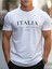 Italy Çizgili Baskılı Oversize Tshirt 1