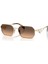 OPRA51S ZVN50C Unisex Gold Metal Çerçeve Kahverengi Cam UV400 Korumalı Güneş Gözlüğü 1