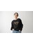 Mutomu 3 Iplik Siyah Oversize Kadın Sweatshirt 3
