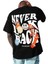 Erkek Bisiklet Yaka Kısa Kol Baskılı T-Shirt - Siyah 3