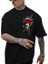 Erkek Bisiklet Yaka Kısa Kol Baskılı T-Shirt - Siyah 1