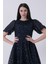 Lacivert Pul Payetli Midi Boy Kısakol Abiye 6502498.02 5