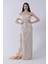 Gold Drape Yaka Detaylı Payet Işlemeli Uzun Kuşaklı Abiye 9705470.122 4