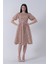Gold Pul Payetli Midi Boy Kısakol Abiye 6502498.122 4
