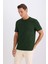 %100 Pamuk New Regular Fit Bisiklet Yaka Basic Düz Kısa Kollu Tişört V7699AZ25SP 3