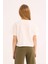 Kız Çocuk Boxy Fit Bisiklet Yaka Baskılı Kısa Kollu Tişört E0358A825SM 5