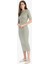 Bodycon Vücudu Saran Bisiklet Yaka Ribana Kısa Kollu Midi Elbise E6003AX25SP 3