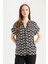 Regular Fit Apaş Yaka Desenli Kısa Kollu Gömlek I6173AZ25SM 3