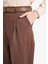 Carrot Fit Kemerli Klasik Pantolon Yüksek Bel Dar Paça Piliseli Basic Düz Kısa Paça D4282AX25SM 3