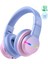 LED Işıklı Güvenli Ses Sınırlı 85 Saat Oynatma Süreli Bluetooth Çocuk Kulaklığı Granit Pembe 1