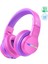 LED Işıklı Güvenli Ses Sınırlı 85 Saat Oynatma Süreli Bluetooth Çocuk Kulaklığı Pembe 1