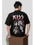 Kiss Rock Metal Baskılı Unisex Oversize Müzik Grubu Tişört 1