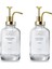 Altın Pompalı Yuvarlak Cam Sıvı Sabunluk 500 ml 3
