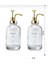 Altın Pompalı Yuvarlak Cam Sıvı Sabunluk 500 ml 4