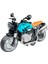 Işıklı ve Müzikli Model Motor Sesli Çek Bırak Motor Diecast Motor Modelleri Mavi 14CM 1