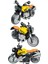 Işıklı ve Müzikli Model Motor Sesli Çek Bırak Motor Diecast Motor Modelleri Sarı 14CM 5