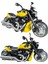 Işıklı ve Müzikli Model Motor Sesli Çek Bırak Motor Diecast Motor Modelleri Sarı 16CM 5