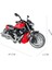 Işıklı ve Müzikli Model Motor Sesli Çek Bırak Motor Diecast Motor Modelleri Kırmızı 16CM 2