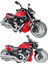 Işıklı ve Müzikli Model Motor Sesli Çek Bırak Motor Diecast Motor Modelleri Kırmızı 16CM 5