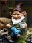 Gnome Cüce Sallanan Sandalye Süsü Reçine Açık Bahçe Dekorasyonu (Yurt Dışından) 3