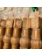 20 Adet Boyasız Yuvarlak Çiçek Desenli Ahşap Oyma Aplike Çerçeve 6cm (Yurt Dışından) 5