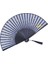 Kadınlar Için Fan Japon Vintage Stil Bambu Ipek Fanlar Mavi (Yurt Dışından) 1