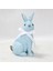 Simülasyon Tavşan Figürü Paskalya Masa Üstü Dekor El Sanatları Süslemesi Mavi-B (Yurt Dışından) 3
