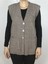 Önü Düğmeli Cepli Yünlü Kısa Anne Yelek 3