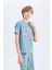 Erkek Çocuk Pijama Takımı Baskılı Kısa Kollu Üst Şort E0157A825SM 3