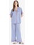 Pijama Takımı Viskon Kısa Kollu Üst Esnek Belli Uzun Alt-Fall in Love E7651AX25SP 3
