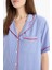 Pijama Takımı Viskon Kısa Kollu Üst Esnek Belli Uzun Alt-Fall in Love E7651AX25SP 5