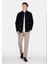 Comfort Fit Shirt Neck Düz Erkek Siyah Uzun Kol Gömlek CL1073012 3