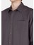 Regular Fit Shirt Neck Düz Erkek Gri Uzun Kol Gömlek CL1070136 3