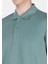 Regular Fit Polo Yaka Düz Erkek Yeşil Kısa Kol Tişört CL1073960 4