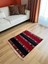 65 x 87 cm Siyah Kırmızı Çizgili Küçük Kilim, Harika Kondisyonlu Vintage Türk Kilim, Renkli Dekoratif Kilim 2