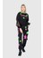 Neon Garnili Yıldız Baskılı Pileli Sweatshirt 2