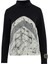 Kontrast Detaylı Yarım Balıkçı Siyah Sweatshirt 1