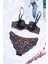 Kadın Leopar Desenli Dantelli Bralet Takım 1