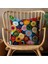 Mandala Çiçek Şeftali Kadife Polyester Yastık Kılıfı 45 x 45 cm 3