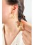 Halka Tırtıklı Küpe 3 cm - Gold 3