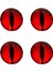 Canavar Gözleri Far Çıkartması, 3D Gözler Sticker Çıkartma Kırmızı (Yurt Dışından) 1