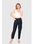 V Yaka Ekru Kısa Crop Top 1
