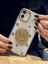 Apple iPhone 12 Uyumlu Dolar Figürlü Taşlı Simli Şeffaf Kılıf 4