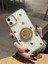 Apple iPhone 12 Uyumlu Dolar Figürlü Taşlı Simli Şeffaf Kılıf 5