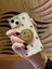 Apple iPhone 13 ve 14 Uyumlu Dolar Figürlü Taşlı Simli Şeffaf Kılıf 4