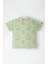 Çocuk Desenli Yeşil Oversize Kısa Kol T-Shirt 1